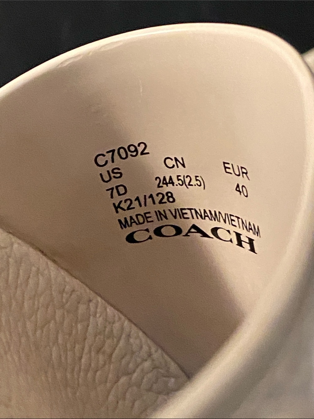 Coach Bay Pale Beige Embossed Logo Slide Rubber Sandals Men’s 7D/40 - Picture 5 of 5